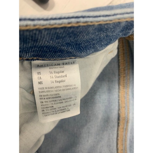 American Eagle Stretch Mom Jeans size 14 - Picture 6 of 10